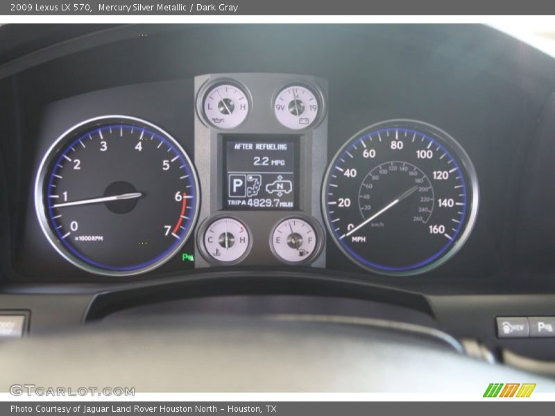 Mercury Silver Metallic / Dark Gray 2009 Lexus LX 570