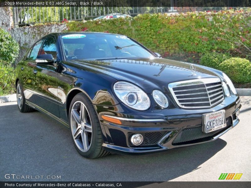 Black / Black 2009 Mercedes-Benz E 63 AMG Sedan