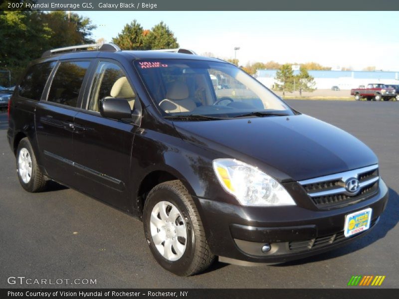 Galaxy Black / Beige 2007 Hyundai Entourage GLS