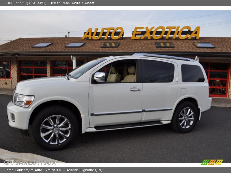 Tuscan Pearl White / Wheat 2008 Infiniti QX 56 4WD