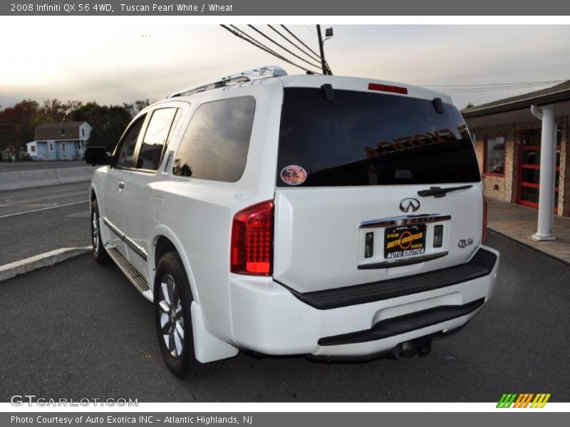 Tuscan Pearl White / Wheat 2008 Infiniti QX 56 4WD