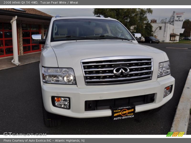 Tuscan Pearl White / Wheat 2008 Infiniti QX 56 4WD