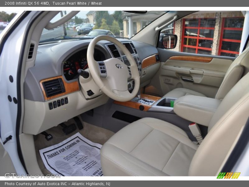 Tuscan Pearl White / Wheat 2008 Infiniti QX 56 4WD
