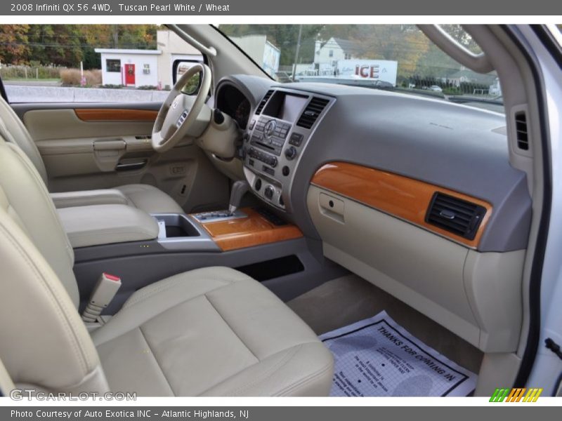 Tuscan Pearl White / Wheat 2008 Infiniti QX 56 4WD