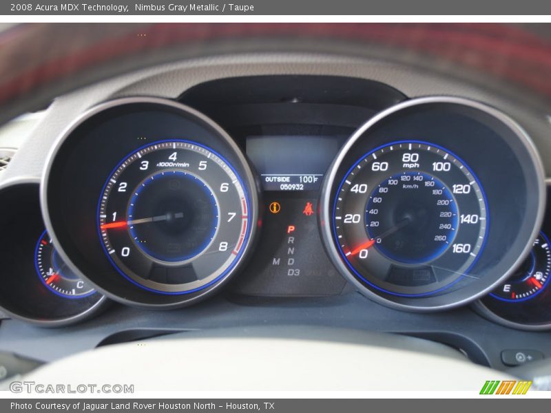 Nimbus Gray Metallic / Taupe 2008 Acura MDX Technology