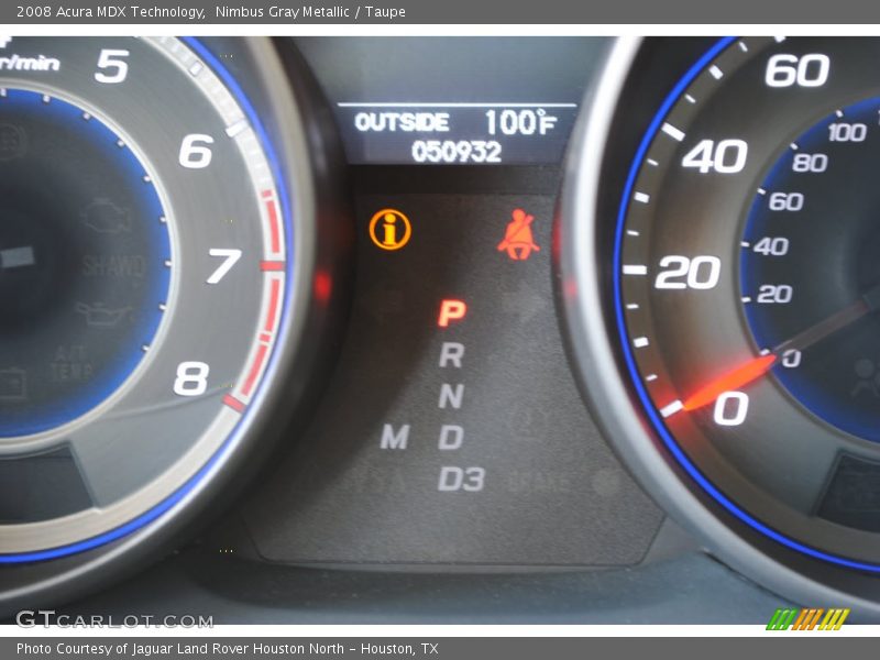 Nimbus Gray Metallic / Taupe 2008 Acura MDX Technology