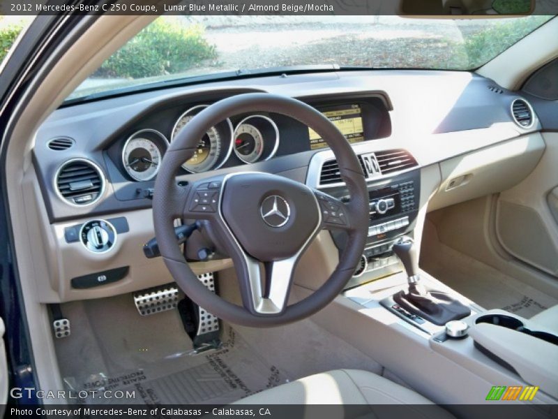 Lunar Blue Metallic / Almond Beige/Mocha 2012 Mercedes-Benz C 250 Coupe