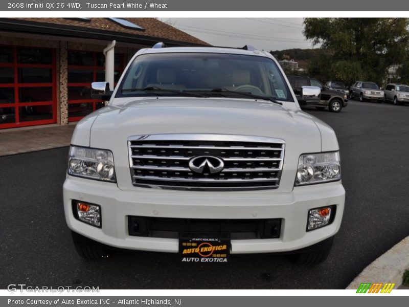 Tuscan Pearl White / Wheat 2008 Infiniti QX 56 4WD