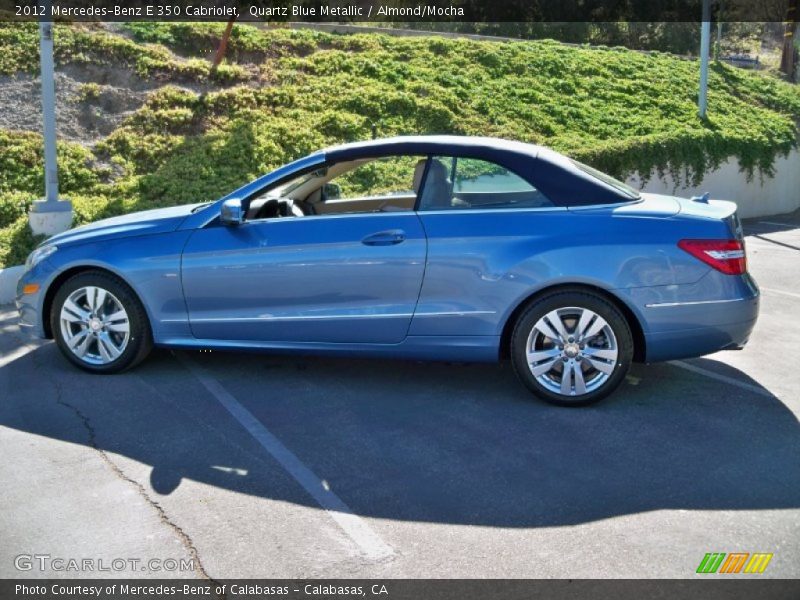 Quartz Blue Metallic / Almond/Mocha 2012 Mercedes-Benz E 350 Cabriolet