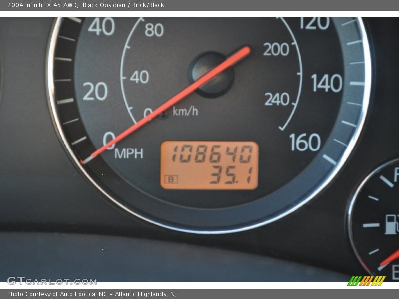 Black Obsidian / Brick/Black 2004 Infiniti FX 45 AWD