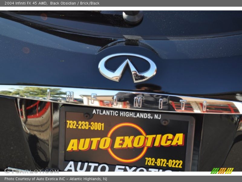 Black Obsidian / Brick/Black 2004 Infiniti FX 45 AWD