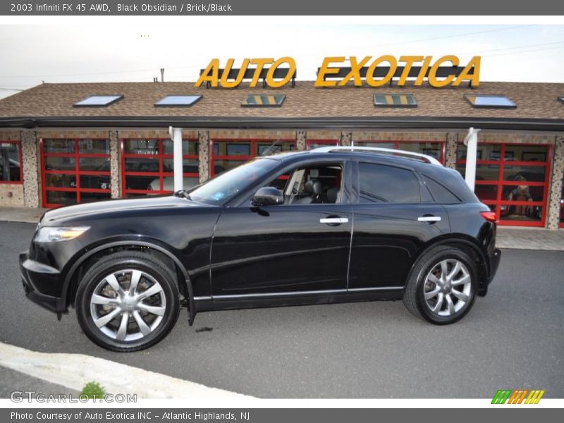 Black Obsidian / Brick/Black 2003 Infiniti FX 45 AWD