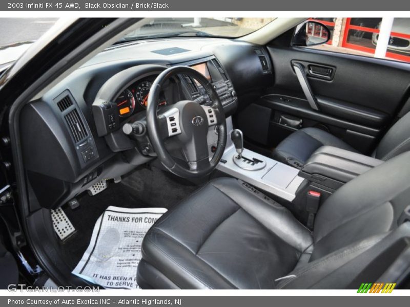 Black Obsidian / Brick/Black 2003 Infiniti FX 45 AWD
