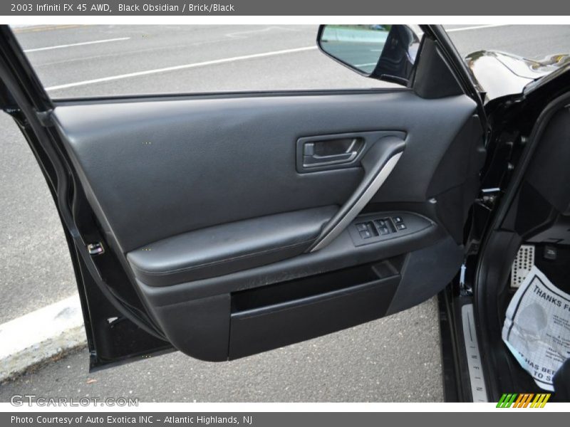 Black Obsidian / Brick/Black 2003 Infiniti FX 45 AWD