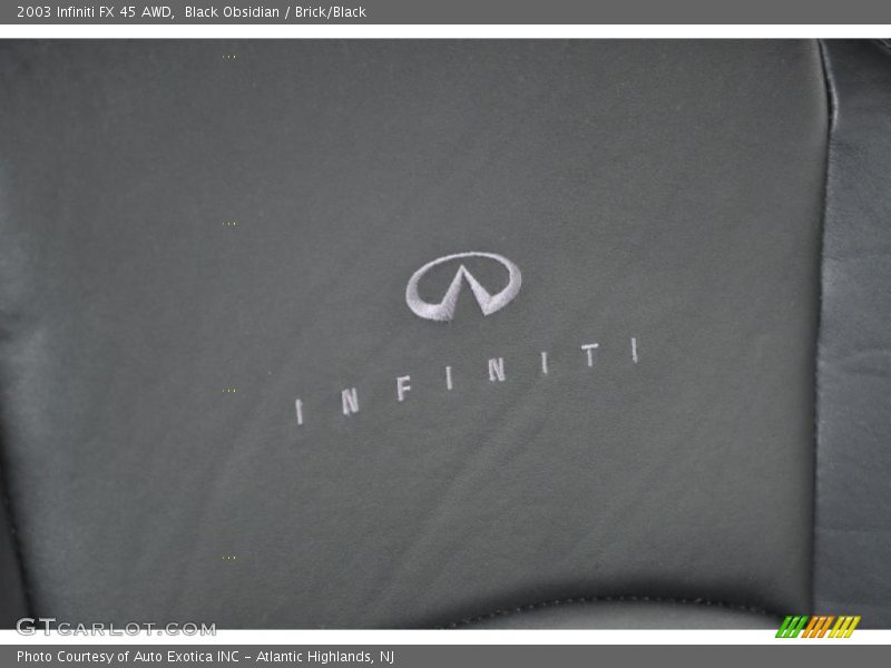 Black Obsidian / Brick/Black 2003 Infiniti FX 45 AWD