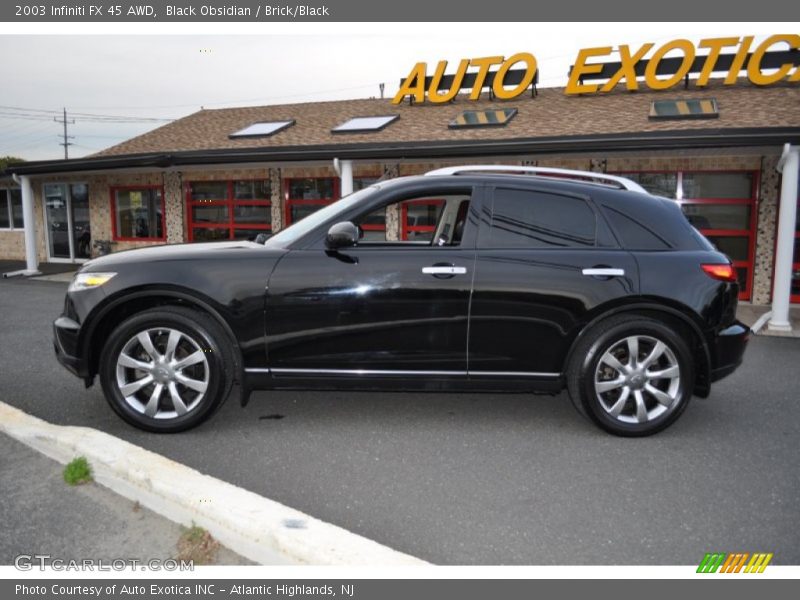 Black Obsidian / Brick/Black 2003 Infiniti FX 45 AWD