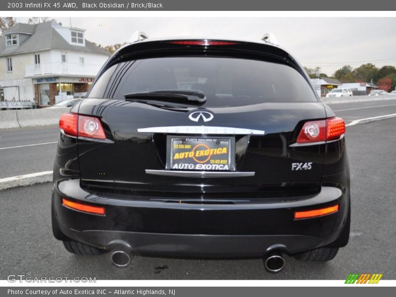 Black Obsidian / Brick/Black 2003 Infiniti FX 45 AWD