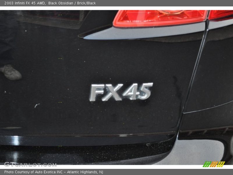 Black Obsidian / Brick/Black 2003 Infiniti FX 45 AWD