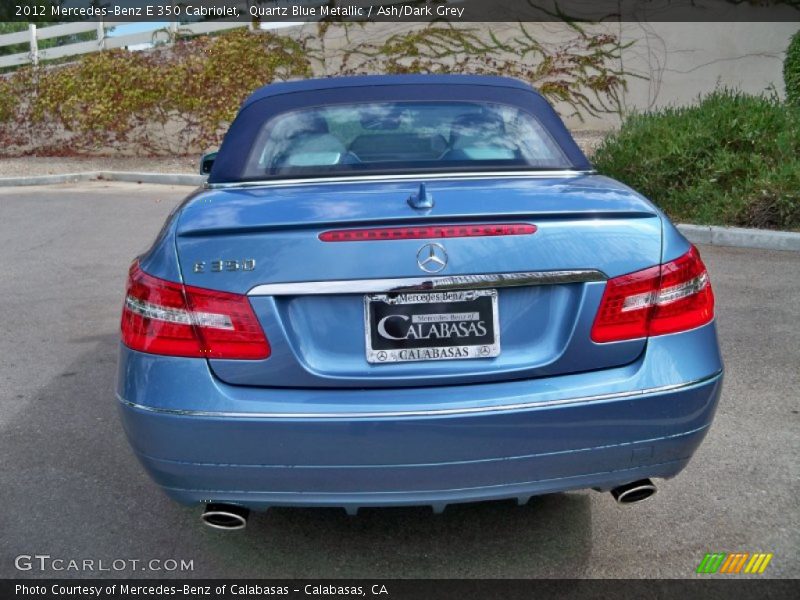 Quartz Blue Metallic / Ash/Dark Grey 2012 Mercedes-Benz E 350 Cabriolet