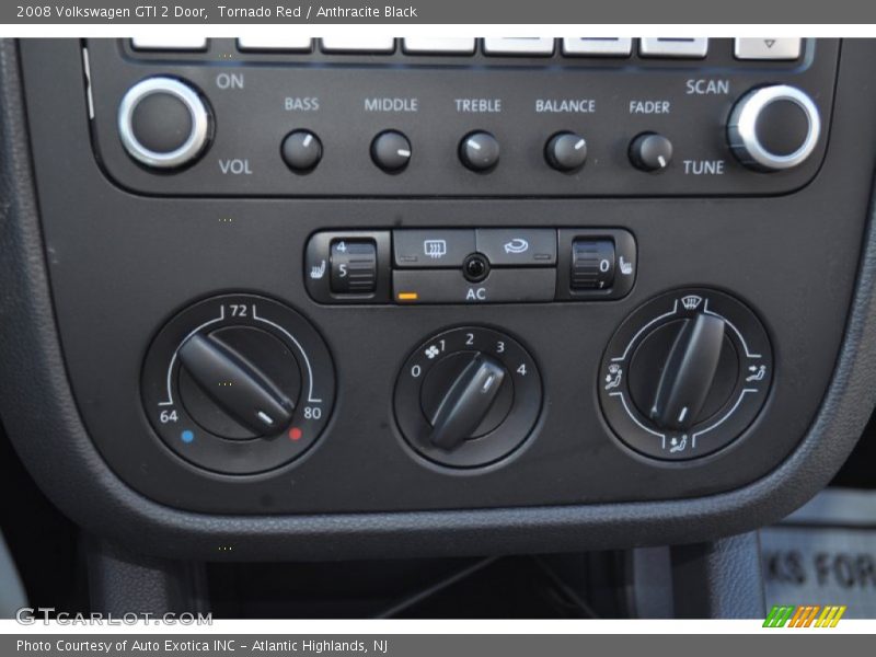 Controls of 2008 GTI 2 Door