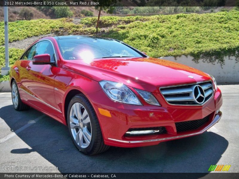 Mars Red / Black 2012 Mercedes-Benz E 350 Coupe