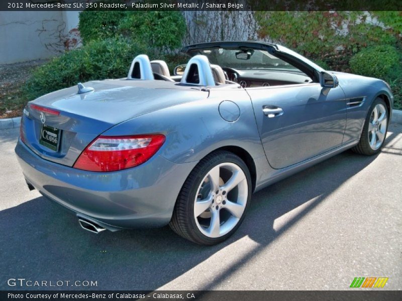Paladium Silver Metallic / Sahara Beige 2012 Mercedes-Benz SLK 350 Roadster
