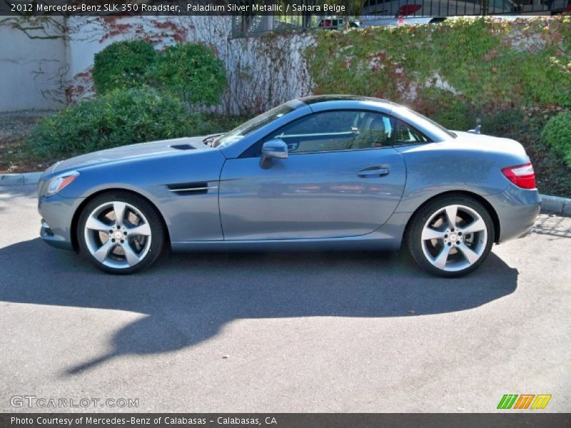 Paladium Silver Metallic / Sahara Beige 2012 Mercedes-Benz SLK 350 Roadster