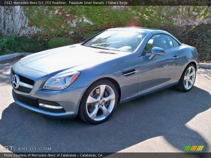 Paladium Silver Metallic / Sahara Beige 2012 Mercedes-Benz SLK 350 Roadster
