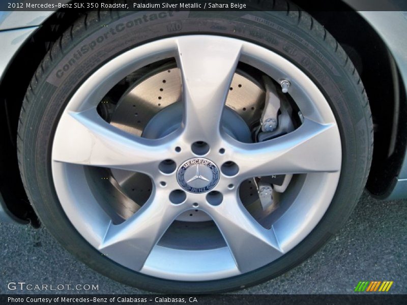 Paladium Silver Metallic / Sahara Beige 2012 Mercedes-Benz SLK 350 Roadster