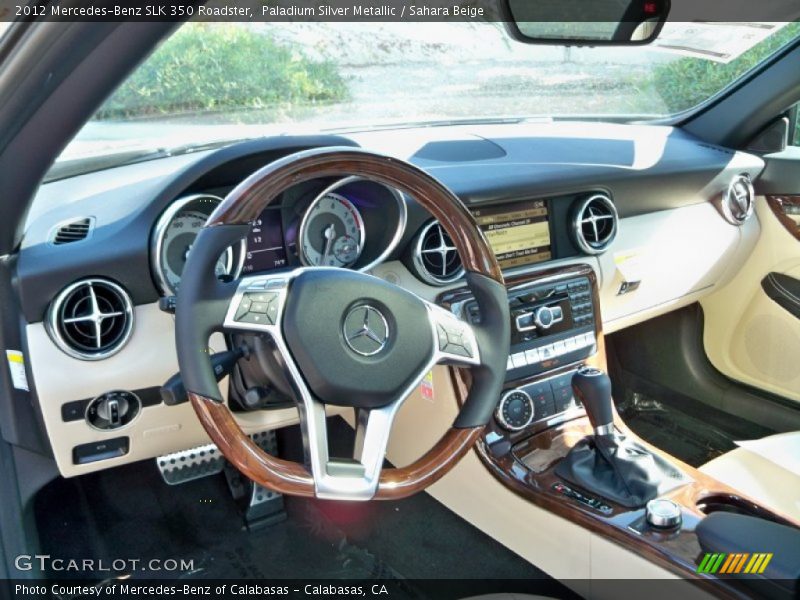 Paladium Silver Metallic / Sahara Beige 2012 Mercedes-Benz SLK 350 Roadster