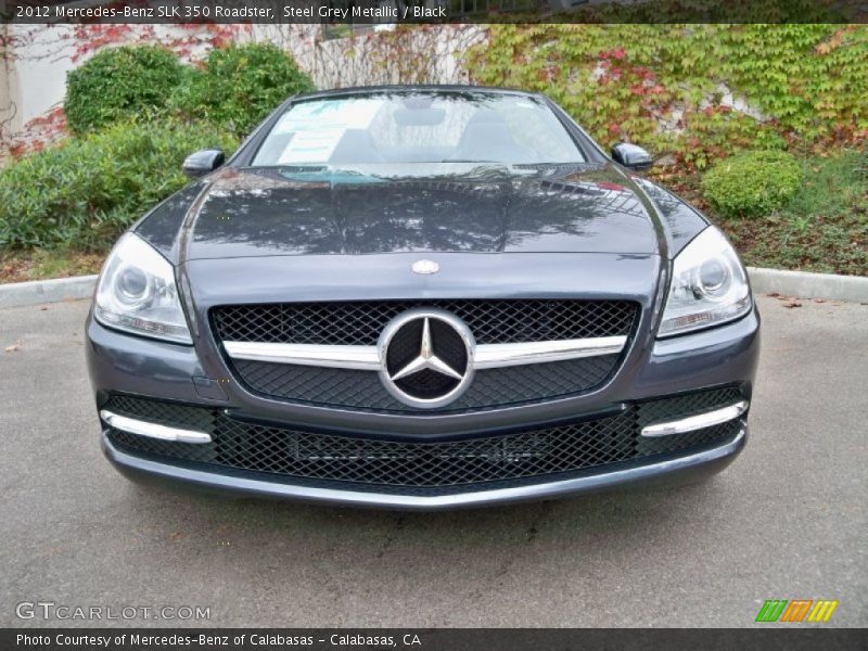 Steel Grey Metallic / Black 2012 Mercedes-Benz SLK 350 Roadster