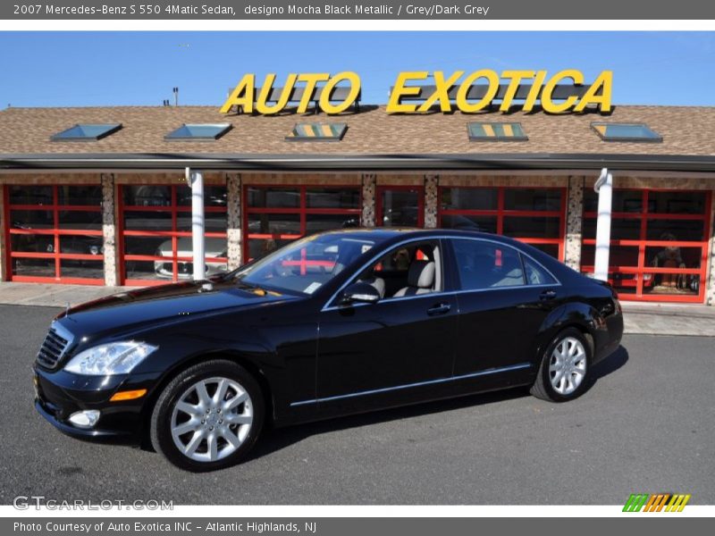 designo Mocha Black Metallic / Grey/Dark Grey 2007 Mercedes-Benz S 550 4Matic Sedan