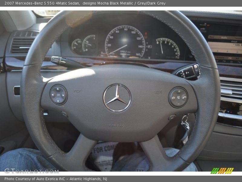 designo Mocha Black Metallic / Grey/Dark Grey 2007 Mercedes-Benz S 550 4Matic Sedan