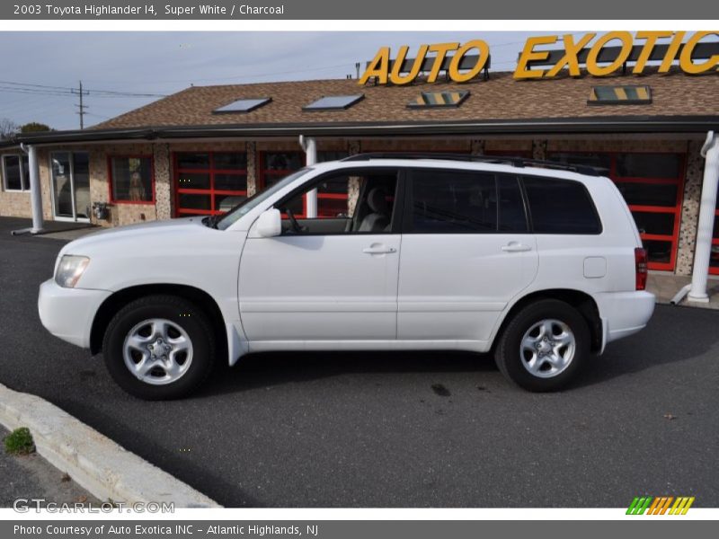 Super White / Charcoal 2003 Toyota Highlander I4