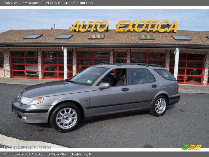 Steel Gray Metallic / Medium Gray 2001 Saab 9-5 Wagon