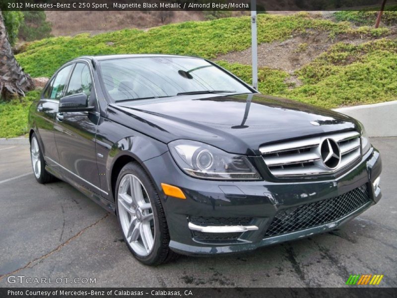 Magnetite Black Metallic / Almond Beige/Mocha 2012 Mercedes-Benz C 250 Sport