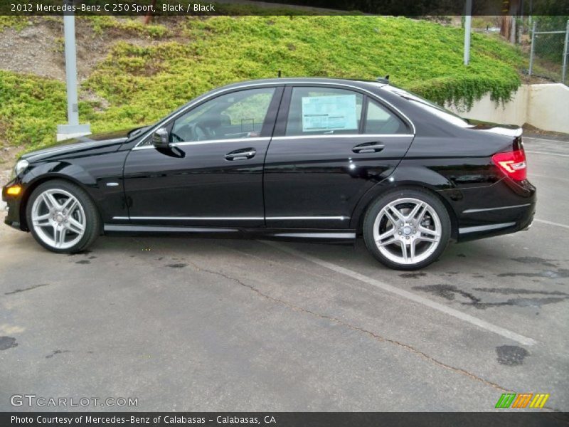 Black / Black 2012 Mercedes-Benz C 250 Sport