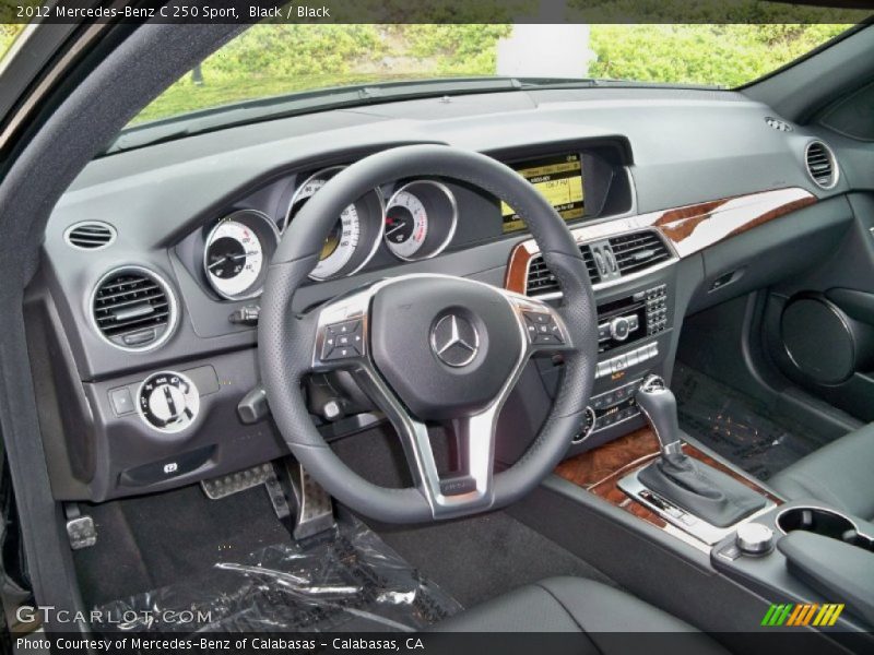 Black / Black 2012 Mercedes-Benz C 250 Sport
