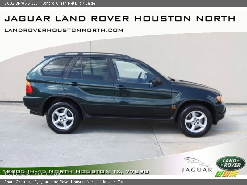 Oxford Green Metallic / Beige 2003 BMW X5 3.0i