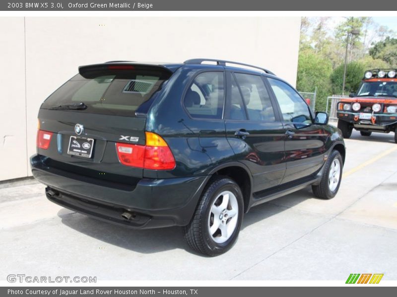 Oxford Green Metallic / Beige 2003 BMW X5 3.0i