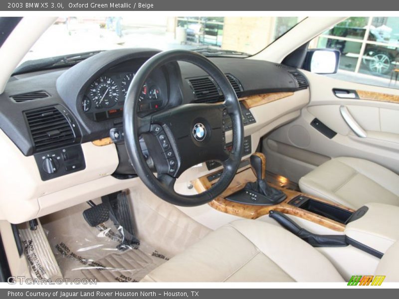 Oxford Green Metallic / Beige 2003 BMW X5 3.0i