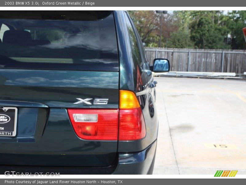 Oxford Green Metallic / Beige 2003 BMW X5 3.0i
