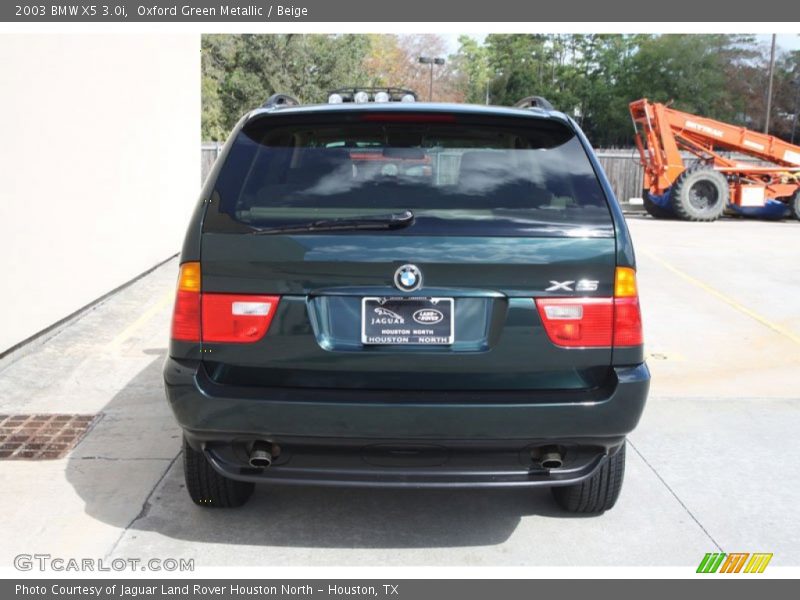 Oxford Green Metallic / Beige 2003 BMW X5 3.0i