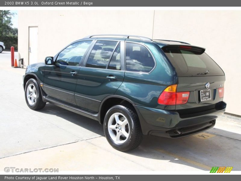 Oxford Green Metallic / Beige 2003 BMW X5 3.0i