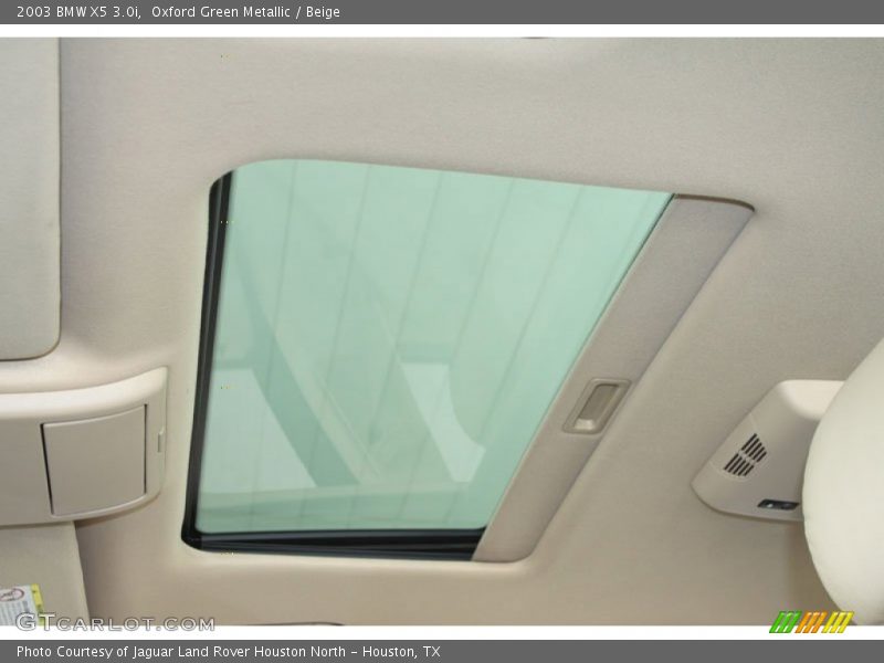 Oxford Green Metallic / Beige 2003 BMW X5 3.0i