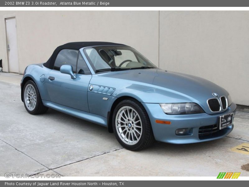 Atlanta Blue Metallic / Beige 2002 BMW Z3 3.0i Roadster