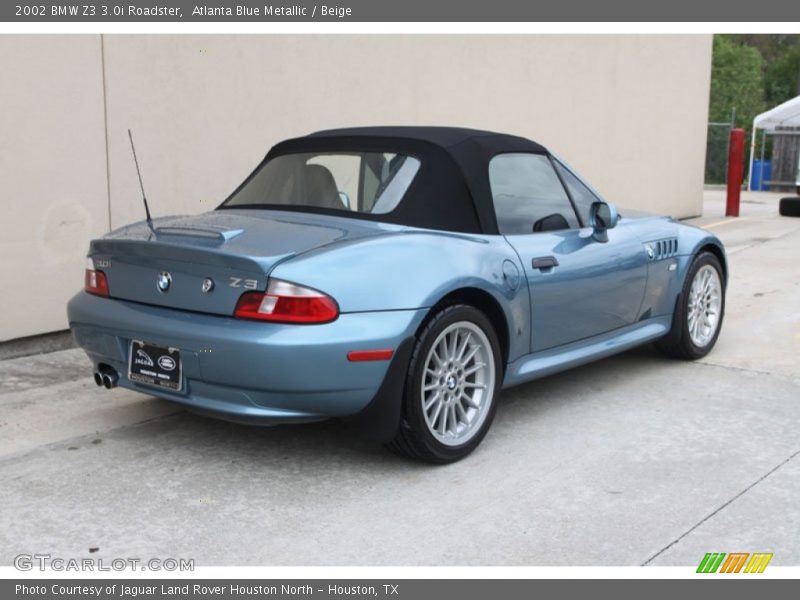 Atlanta Blue Metallic / Beige 2002 BMW Z3 3.0i Roadster