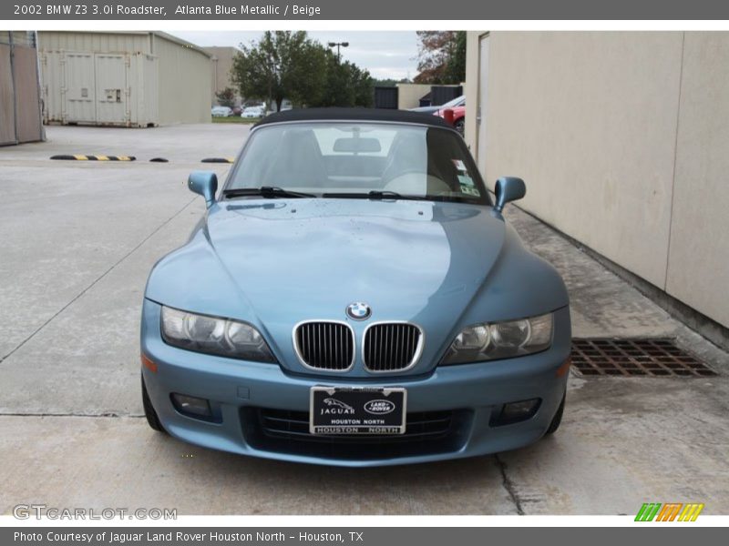 Atlanta Blue Metallic / Beige 2002 BMW Z3 3.0i Roadster