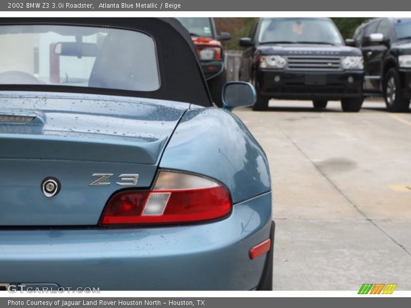 Atlanta Blue Metallic / Beige 2002 BMW Z3 3.0i Roadster