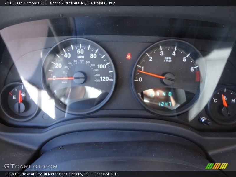 Bright Silver Metallic / Dark Slate Gray 2011 Jeep Compass 2.0